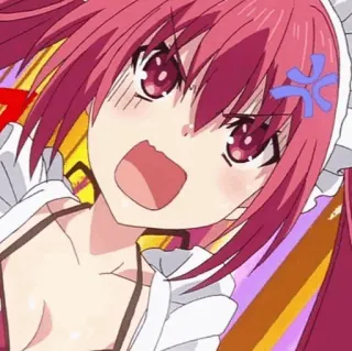 🔥 4bf974c3 애니메이션, 화난, 귀여운, 소녀, 메이드 whatsapp sticker