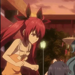 🔥 afbf4732 애니메이션, 소녀, 화난, 빨간 머리, 만화 whatsapp sticker