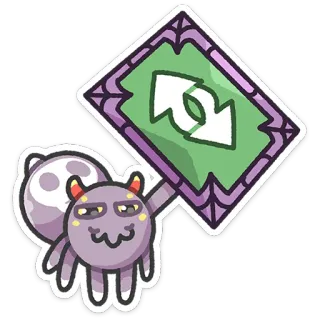 ☺️ 9ac111a0 araña, flecha, monstruo, dibujo animado, juego, animal telegram sticker