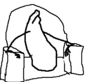 😕 955ef6ef คนไม้ขีด, เก้าอี้, เก้าอี้นวม, มินิมอล, ภาพวาด telegram sticker