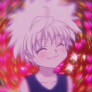 💕 89105bdb Killua Hunter x Hunter Anime, Cartoon, Süß, Liebe, Herzen, Killua, Hunter x Hunter telegram sticker