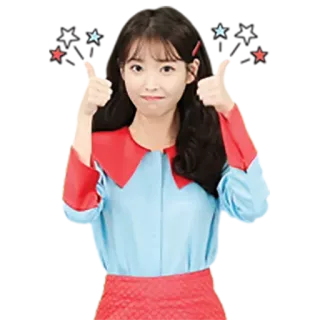 👍 be52f172 IU IU, Korean celebrity, K-pop, thumbs up, singer, actress whatsapp sticker