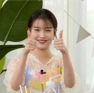 👌 87f29eec IU IU, 点赞, 韩国女演员, 歌手, 名人 telegram sticker