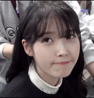 🤕 b98e8752 IU IU, 韩国歌手, 名人, 肖像, 韩国 telegram sticker