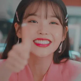 👍 d3bd2110 IU 韩语, 歌手, 名人, 女演员, 女性, 女人, 偶像 telegram sticker