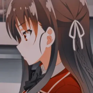 😠 03d61f4b Horikita Suzune Classroom of the Elite Anime, Ragazza, Classroom of the Elite, Horikita Suzune, Uniforme scolastica, Capelli castani telegram sticker