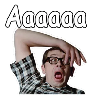 😵 d0445ece Aaaaaa 尖叫, 恐慌, 恐惧, 震惊, 情绪, 压力, 焦虑 telegram sticker