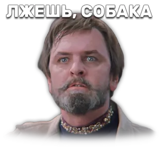 😡 5d9de142 ЛЖЕШЬ, СОБАКА enojado, hombre, mentira, perro, ruso telegram sticker