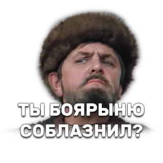 🤔 f99cac5a ТЫ БОЯРЫНЮ СОБЛАЗНИЛ? telegram sticker