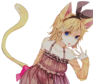 😅 03011987 动漫, 猫娘, 兽耳, 可爱, 卡通, 卡哇伊 telegram sticker