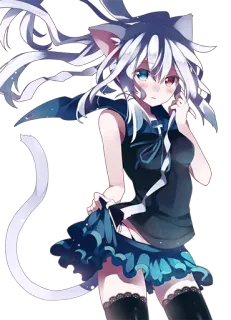 😿 bf033ca5 动漫, 猫娘, 猫, 漫画, 可爱 telegram sticker