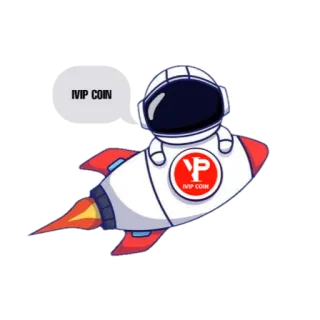 🚀 77850e07 IVIP COIN crypto, moneta, razzo, astronauta, investimento, spazio, soldi telegram sticker