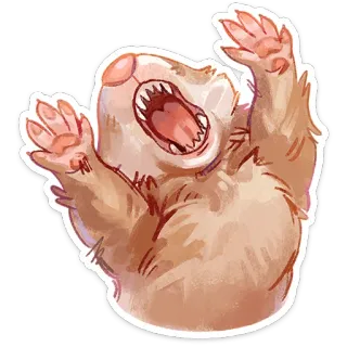 ⭐ 3af1c968 adesivo, furão, animal, fofo, desenho animado, mamífero, animal de estimação telegram sticker