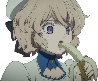 🍌 500c4616 アニメ, 漫画, バナナ, 食べる, 女性, イラスト telegram sticker