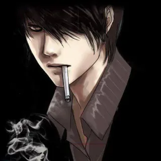 🚬 0cffc510 cigarette, smoking, anime, cartoon, art telegram sticker