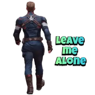 🙄 3ccffb0d Captain America LEAVE ME ALONE super-héros, laissez-moi tranquille, captain america, marvel, avengers telegram sticker