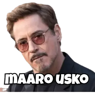 😤 ce18d02e MAARO USKO Robert Downey Jr., Iron Man, Meme, Hindi, Maaro Usko telegram sticker