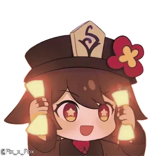 🥳 25eaa996 Hu Tao Genshin Impact Hu Tao, Genshin Impact, Anime, Carino, Chibi, Personaggio telegram sticker