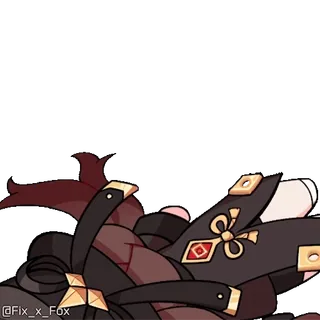 😵 96bdde03 @Fix_x_Fox genshin impact, anime, hu tao, gioco telegram sticker