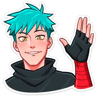 👋 8cc4d51c 动漫, 漫画, 角色, 贴纸, 卡通, 问候, 手势 telegram sticker