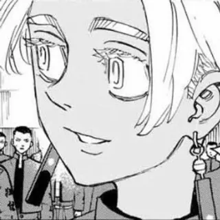 🥢 2d5f5cb3 anime, manga, character, black and white whatsapp sticker