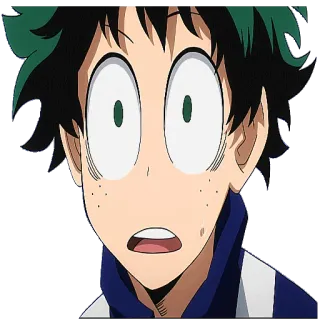 😳 1e4633dc Izuku Midoriya My Hero Academia Anime, Chłopak, Zaskoczony, Midoriya, My Hero Academia, Fanart telegram sticker