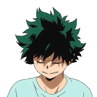 😢 75c31b35 Izuku Midoriya My Hero Academia Anime, My Hero Academia, Izuku Midoriya, Deku, Smutny, Zły telegram sticker