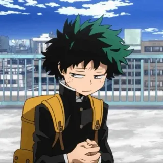 Izuku Midoriya @MyHeroAcademia_Fans whatsapp stickers