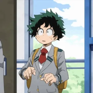 🥦 73e33b80 Izuku Midoriya My Hero Academia anime, school uniform, character, manga, My Hero Academia telegram sticker