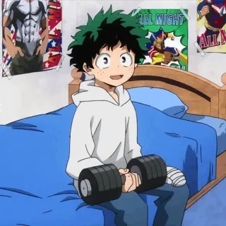 Izuku Midoriya @MyHeroAcademia_Fans whatsapp stickers