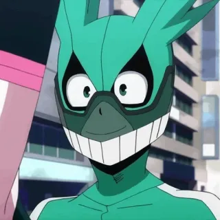 🥦 ed27ec67 Izuku Midoriya My Hero Academia anime, manga, My Hero Academia, Izuku Midoriya, Deku, superhero telegram sticker