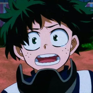 ⚓ 0277f8ac Izuku Midoriya My Hero Academia Аниме, Манга, Моя геройская академия, Изуку Мидория, Деку, Персонаж, Герой telegram sticker
