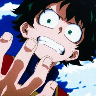 ⚓ 27af0aac Izuku Midoriya My Hero Academia Аниме, Моя геройская академия, Изуку Мидория, Деку, Герой, Манга, Персонаж telegram sticker