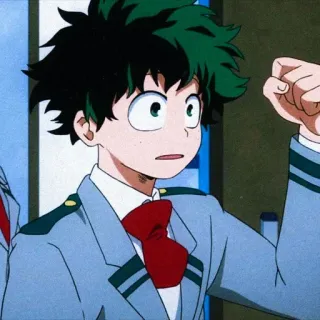 ⚓ 2d629f4a Izuku Midoriya My Hero Academia Аниме, Моя геройская академия, Изуку Мидория, Деку, Мультфильм, Герой telegram sticker