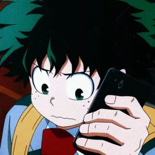 ⚓ 376934ea Izuku Midoriya My Hero Academia Аниме, Манга, Моя геройская академия, Изуку Мидория, Деку, Персонаж, Студент telegram sticker