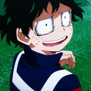 ⚓ 63432d5a Izuku Midoriya My Hero Academia Аниме, Манга, Моя геройская академия, Изуку Мидория, Деку, Фанатское творчество, Персонаж telegram sticker