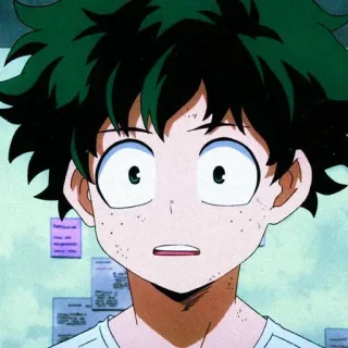⚓ 8b90e62f Izuku Midoriya My Hero Academia Аниме, Моя геройская академия, Изуку Мидория, Деку, Манга, Сёнэн telegram sticker