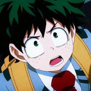 ⚓ 98cf787f Izuku Midoriya My Hero Academia Аниме, Манга, Моя геройская академия, Изуку Мидория, Деку, Студент, Герой telegram sticker