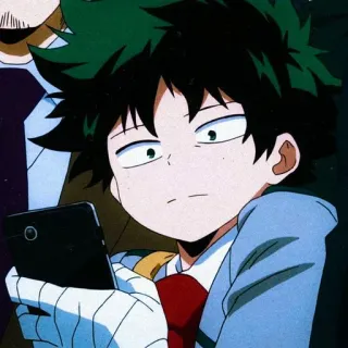 ⚓ be2f2482 Izuku Midoriya My Hero Academia Аниме, Моя геройская академия, Изуку Мидория, Деку, МГА, Манга telegram sticker