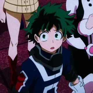 ⚓ fa681706 Izuku Midoriya My Hero Academia Аниме, Парень, Моя геройская академия, Изуку Мидория, Деку, МГА, Мультфильм telegram sticker