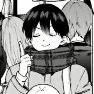 ❄️ 178f301b Anime, Manga, Junge, Lächeln, Schal telegram sticker