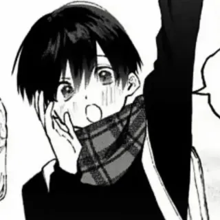 ❄️ 2df98b13 Anime, Manga, Niedlich, Junge, Schal, Überraschung, Aufgeregt telegram sticker