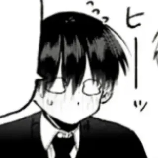 ❄️ 40288efe ヒッ Anime, Manga, Schweiß, Nervös, Cartoon, Japanisch telegram sticker