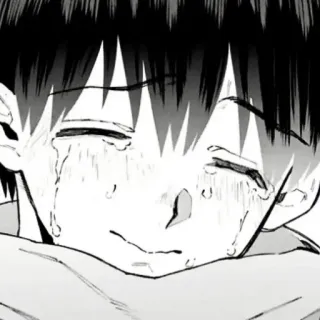 ❄️ 708784de traurig, weinend, Anime, Manga, emotional, Tränen telegram sticker