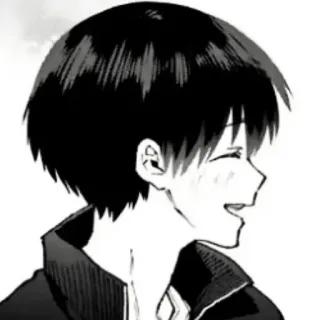 ❄️ 722d1a67 Anime, Manga, Porträt, Schwarzweiß telegram sticker