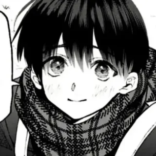 ❄️ 80041d29 Anime, Manga, Junge, Schal, Winter, Porträt telegram sticker
