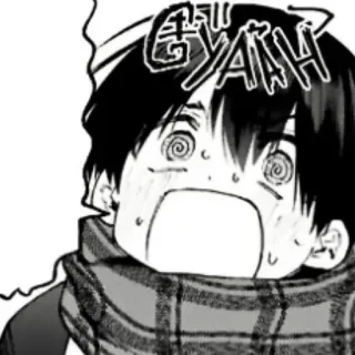 ❄️ 86d1b8c2 GYAAH Anime, Geschockt, Überrascht, Manga, Cartoon telegram sticker