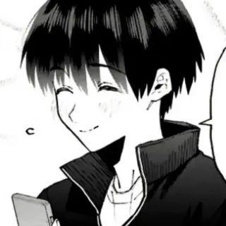 ❄️ 8c158845 c Anime, Manga, Lächeln, Fröhlich, Junge, Charakter, Handy telegram sticker