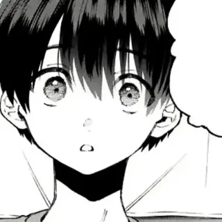 ❄️ 932fe3ef Anime, Manga, Junge, Charakter, Schwarzweiß telegram sticker