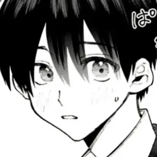 ❄️ 9b5ae4d2 はっ Anime, Manga, Junge, Porträt, Schwarzweiß telegram sticker